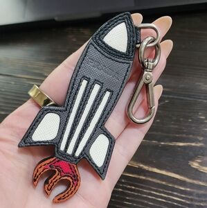 Prada Saffiano Rocket Keychain